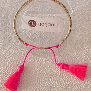 Gorjana gold bracelet with tassels